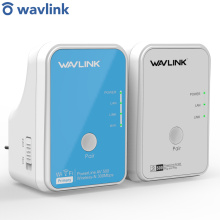 Wavlink 1Pair Wi-Fi Power line Ethernet Extender Kit Adapter AV500 Mini PLC adapter homeplug Network Powerline Adapters 300Mbps