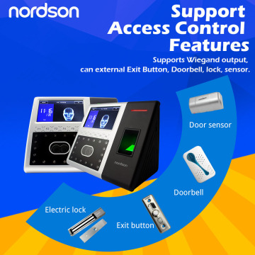 Professional face RFID time attendance with Access control interfaces for 3rd party