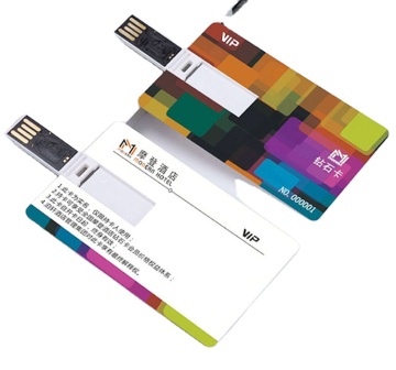 Custom Color Printed USB 2.0 Pendrives in Credit Card Shape: Popular Gift and Advertising Solutions