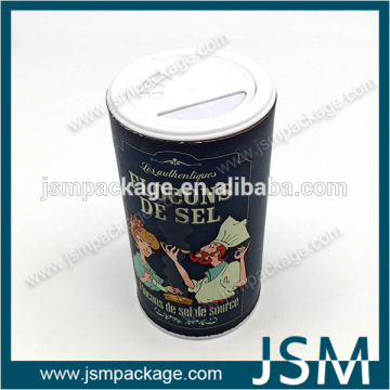 Degradable paper tube spice shaker top plastic