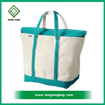 Made in china custom zipper canvas shopping bag