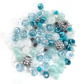 Assorted coloured plastic rosary christmas beads