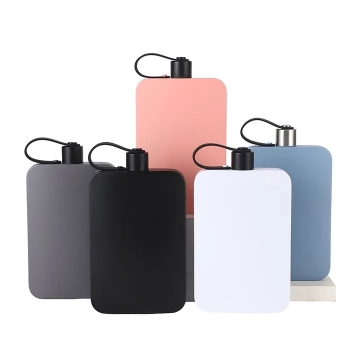 Custom Logo 500ml Stainless Steel Hip Flask - Square Metal Water Bottle in Stock Colors