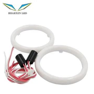 Car Angel Eyes LED Auto Halo Rings 60mm-120mm for Headlights and Motorcycles (12V LED, White)