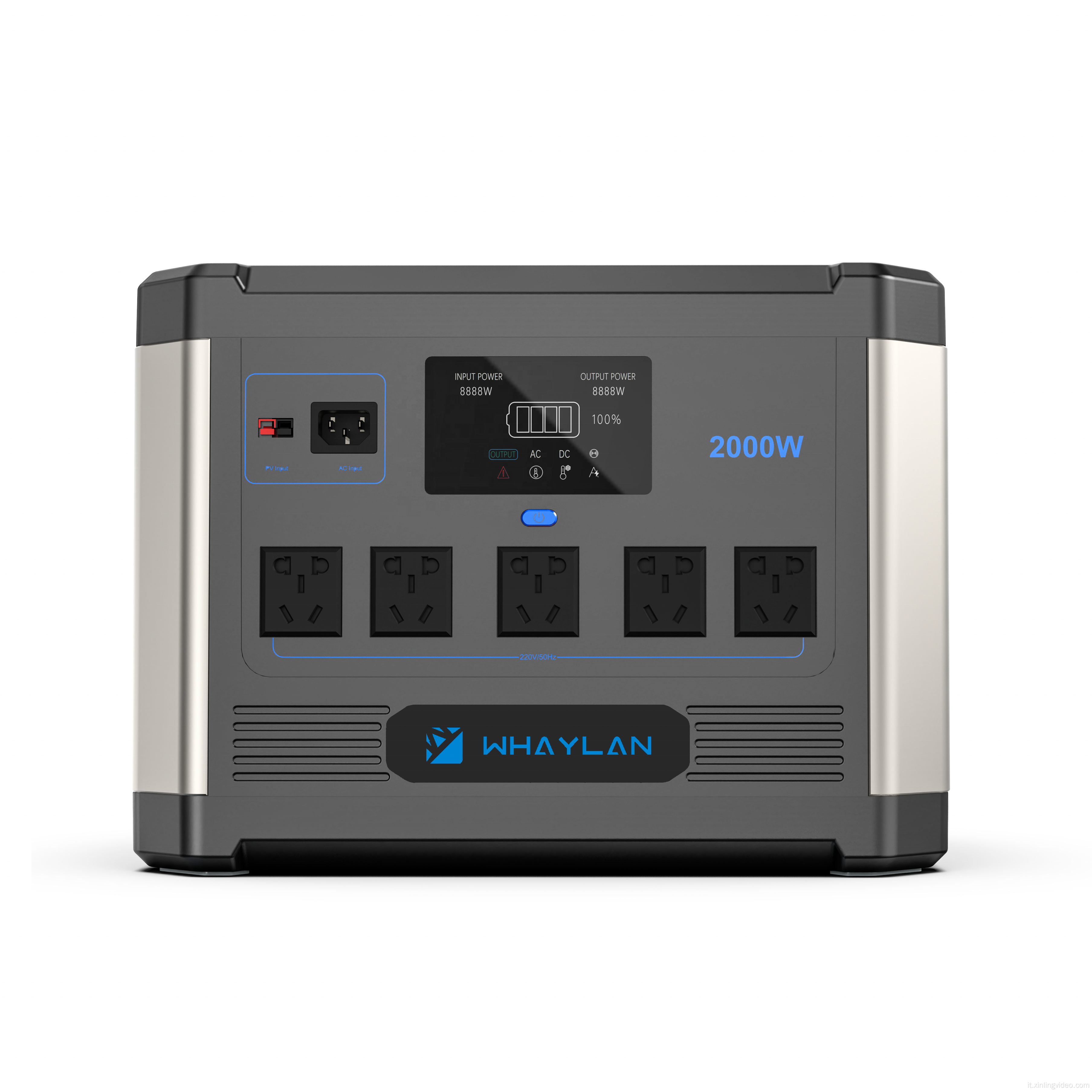 Cambiaggio all'aperto di energia solare portatile 2000w