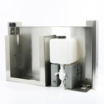 304 Stainless Steel Sensor Wall Mount Automatic Soap Liquid Dispenser with Tissue Holder