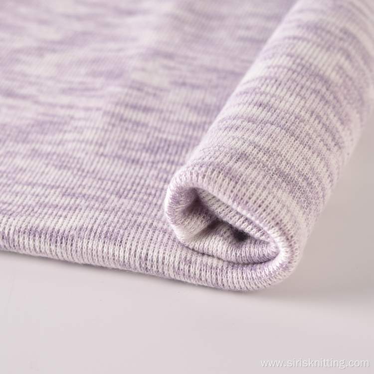 Space Dyed Viscose Polyester Rib Fabric Brushed