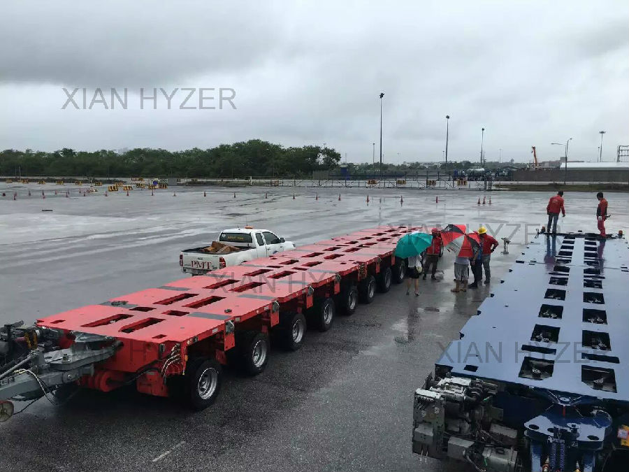 12 Axle Lines Hydraulic Modular Trailer.