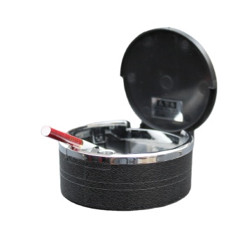 2024 New Product AC-812 Round Shaped Decal Ceramic Stoneware Car Ashtray