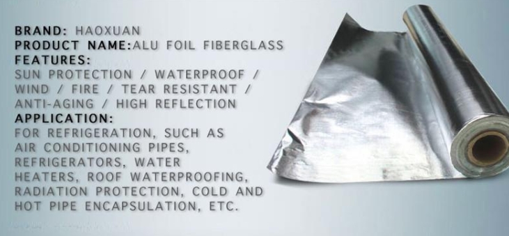 پارچه فایبرگلاس فویل آلومینیومی