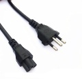 Cable de alimentación de Brasil Cable de extensión de 3 pin de aprobación de 3 pines a IEC C13 C5 H05VV-F Cable de cable AMPLIA
