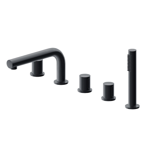 Three Handle Roman Tub Faucet And Hand Shower