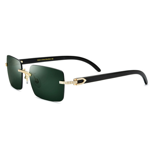 Luxury Buffalo Horn Sunglasses Rimless White Horn Sunglasses Supplier
