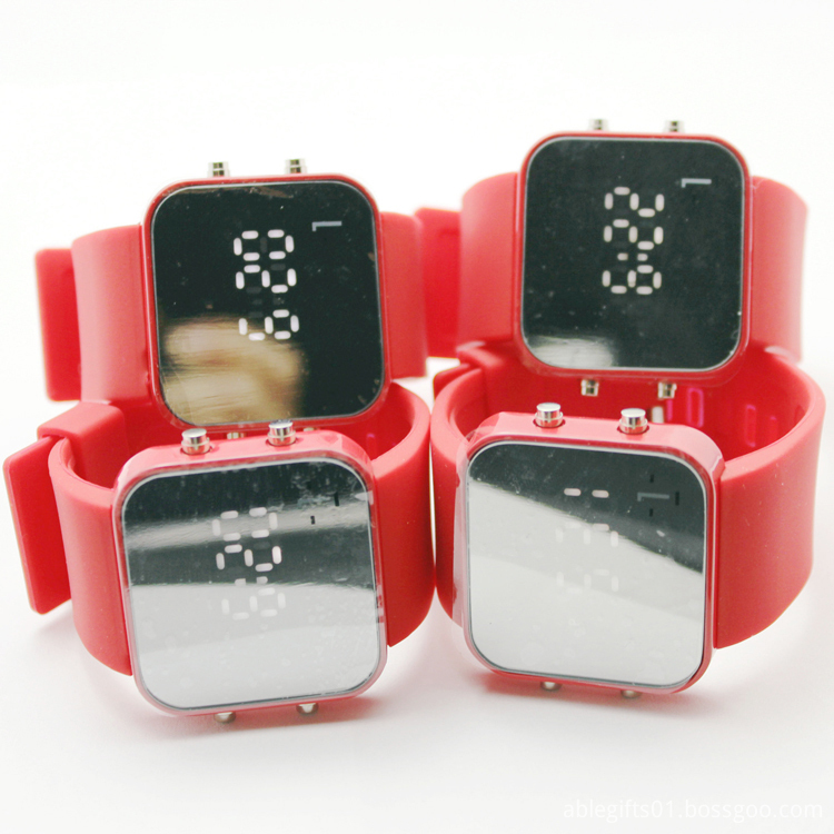 Silicone Rubber Wristband LED Watch