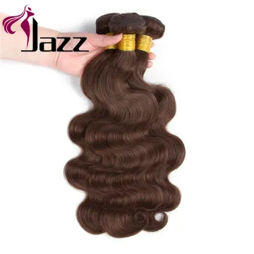 Color Beauty Chocolate Brown Pre-Colored Indian Body Wave Hair Remy Human Hair Extensions
