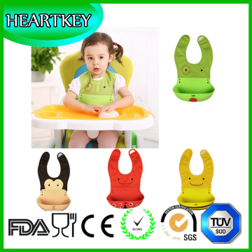 Cool Cute Baby Bibs Best for Use with Girl or Boy Infants and Babies-Silicone Baby Bib with Crumb Catcher