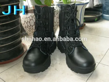 high quality military boots- army high boots shoes --black army military safety boots-