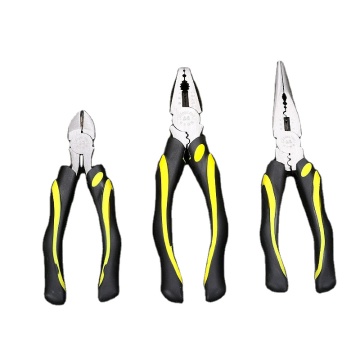 Customized 6/7/8 Inch Multifunction Plastic Insulated Handle Carbon Steel Combination Pliers with Long Nose Cutter