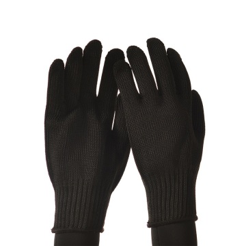 Nivel de alambre de acero negro 5 guantes resistentes a cortes