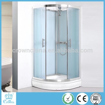 Walk-in free standing glass shower enclosure small shower room