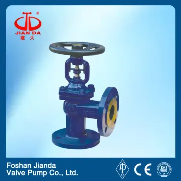 Cast steel angle type bellows seal globe valve