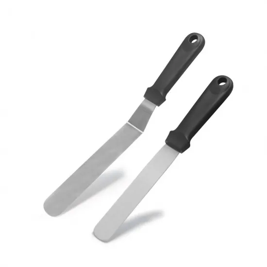 Stainless Steel Cake Decorating Frosting Spatulas with Plastic Handle