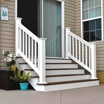 PVC White Exterior Deck Railing for Stairs