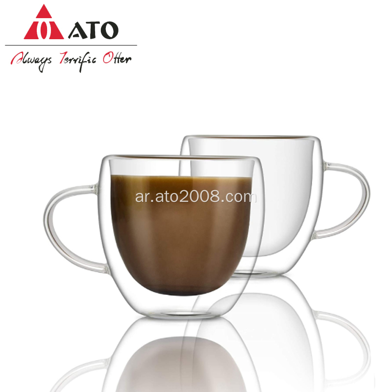 Ato Drinkware Double Wall Coffee Glass Cup