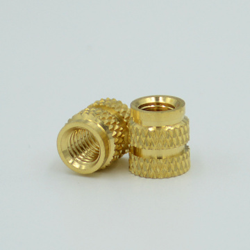 CNC produced brass thread insert for plastic