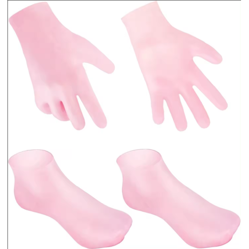 2 Pairs Moisturizing Glove Socks Set Silicone Spa