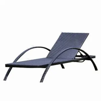 Patio rattan swimming pool chair with powder coating and aluminum frame and UV protected