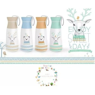 2015 Cartoon fashion Vacuum heat & cold mug / Han edition pot-bellied mug