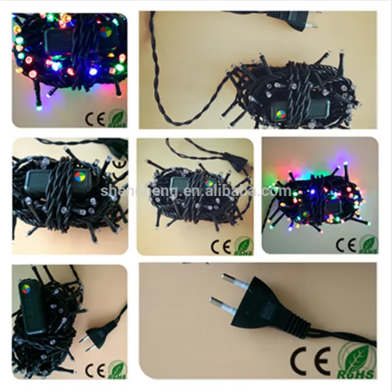 50L led string light multi color outdoor with 8function controler led christmas lights factory wholesale