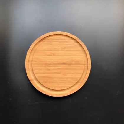Round bamboo cutting board
