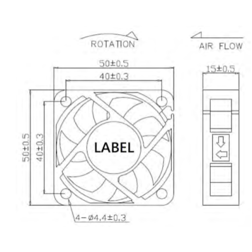 Ventilador de DC del servidor 50x15 A7 real