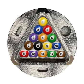 Round Leather Ball Box for Snooker and Billiards Storage Case