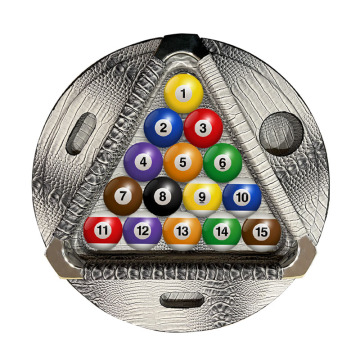Round Leather Ball Box for Snooker and Billiards Storage Case