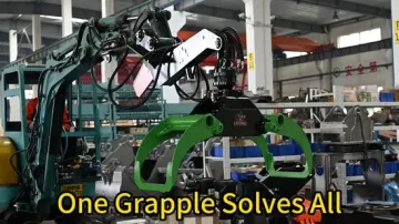 Clamshell Grapple for Industrial Waste Material Handling