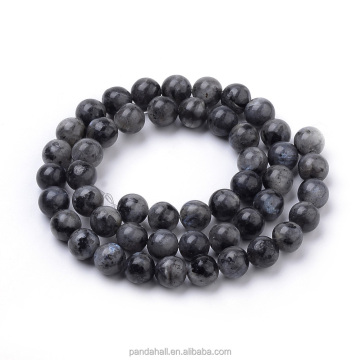 Pandahall 10mm Round Natural Larvikite/Black Labradorite Beads Strands: Unique Jewelry Making Supplies