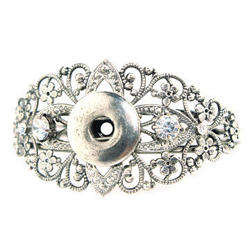 China factory alloy metal chunky bracelet with noosa style