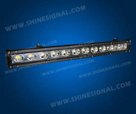 60W Single Row LED Light Bar Used on The off Road Vehicle