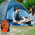 Éventail solaire de camping avec panneaux solaires