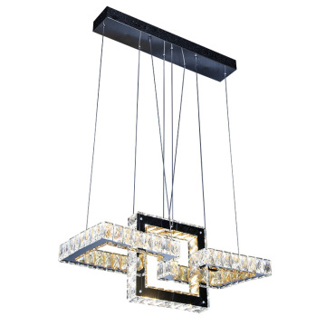 Shinetime Adjustable Crystal Chandelier Island Pendant Light