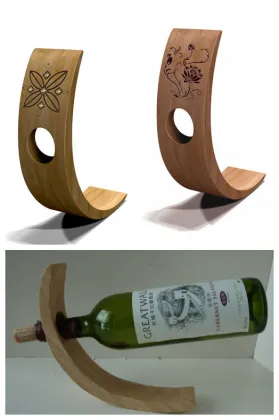 Simple Halfmoon-Shaped Single Wine Racks