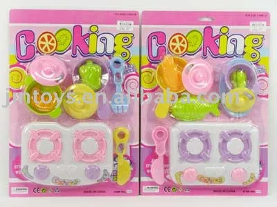Plastic Toy, toy Cooking Set with 2 Different Design