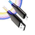 RGB LED -gradiënt USB C -kabel naar bliksem