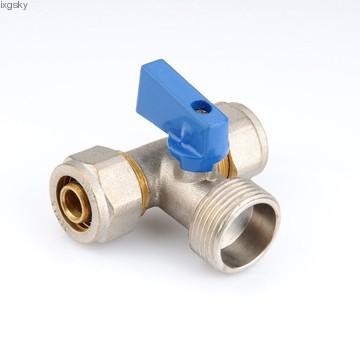 Brass three-way fitting  valve