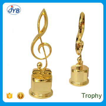Best Award Music Champion 26cm Heigh Singer Golden Metal Award Trophy