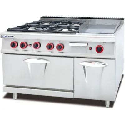 Commercial Kitchenware Gas Range with Oven for Commercial Kitchen