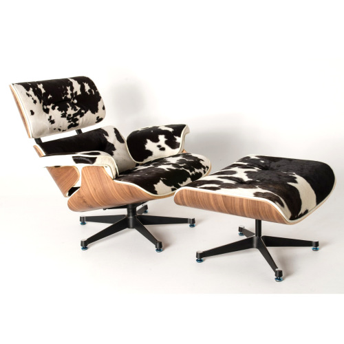 Classic Leather Replica Eames Lounge Chair and Ottoman